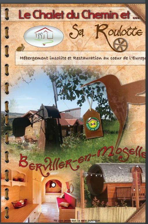 Le Chalet Du Chemin Et Sa Roulotte Berviller-en-Moselle Exterior photo